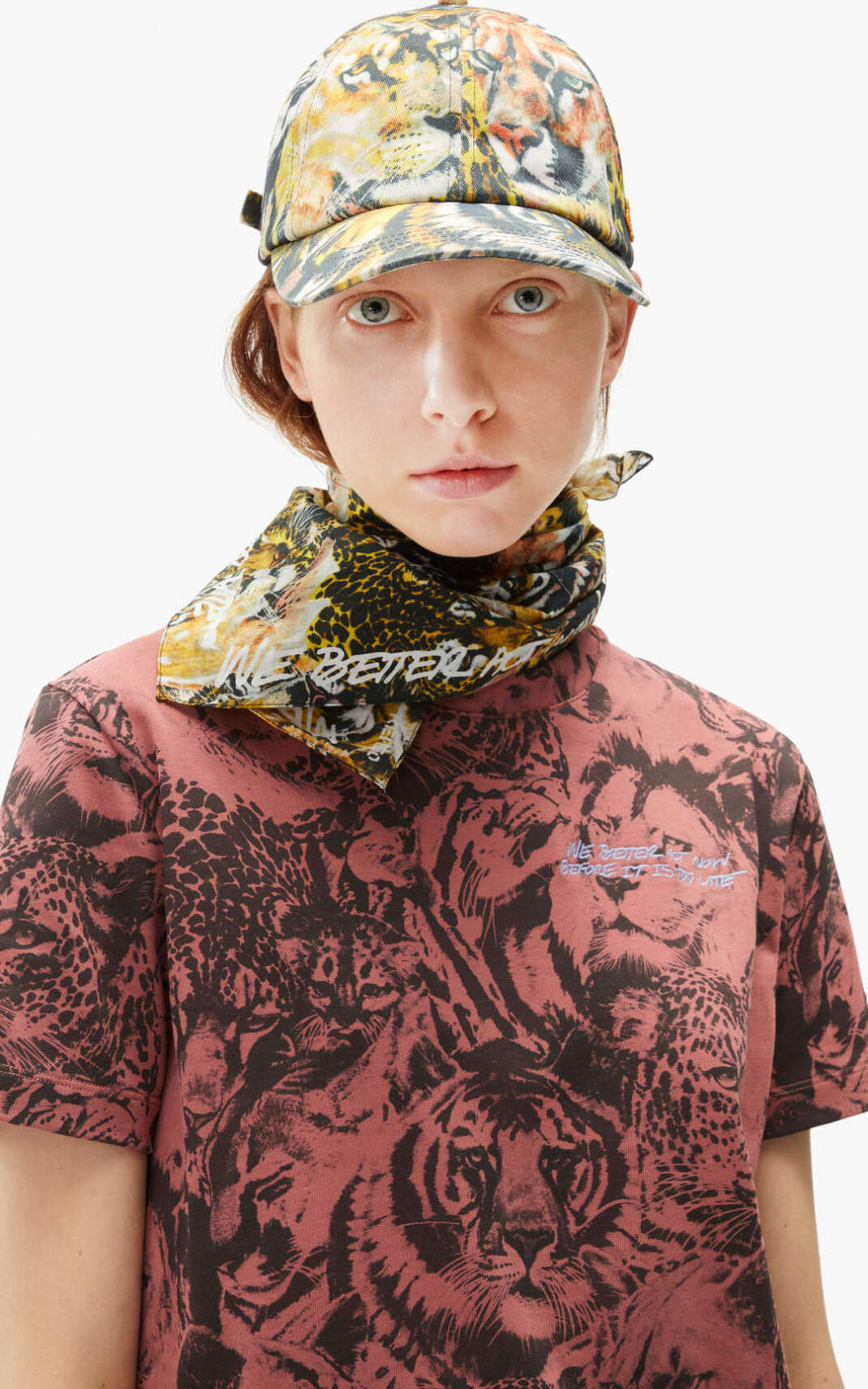 Kenzo Wildtigers loose T-shirts Dame - MørkeLyserød DK-034291